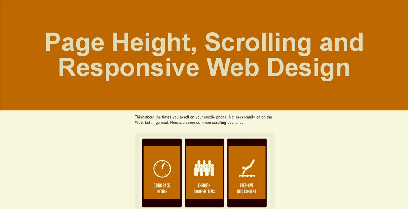 Page Height, Scrolling and Responsive Web Design