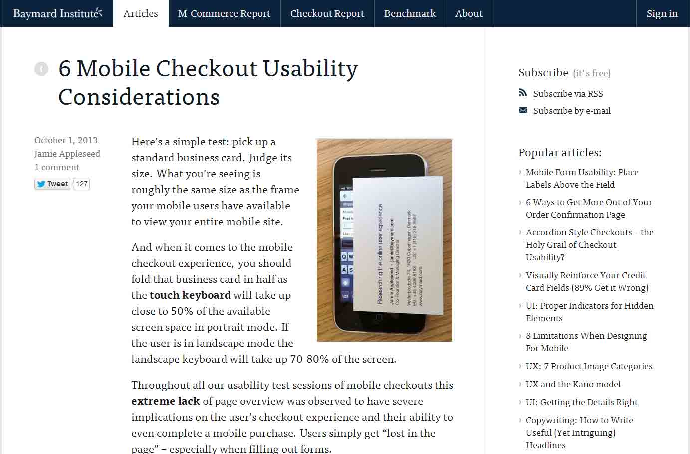 6 Mobile Checkout Usability Considerations