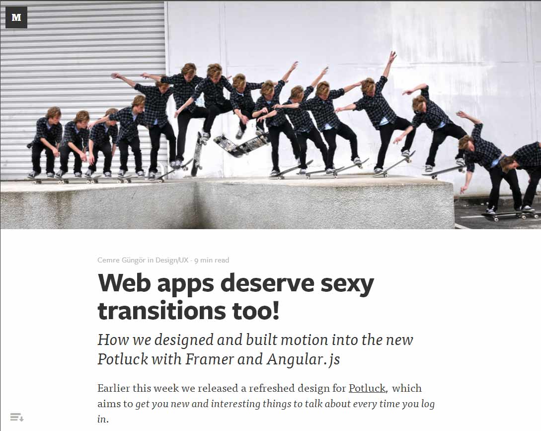 Web apps deserve sexy transitions too! 