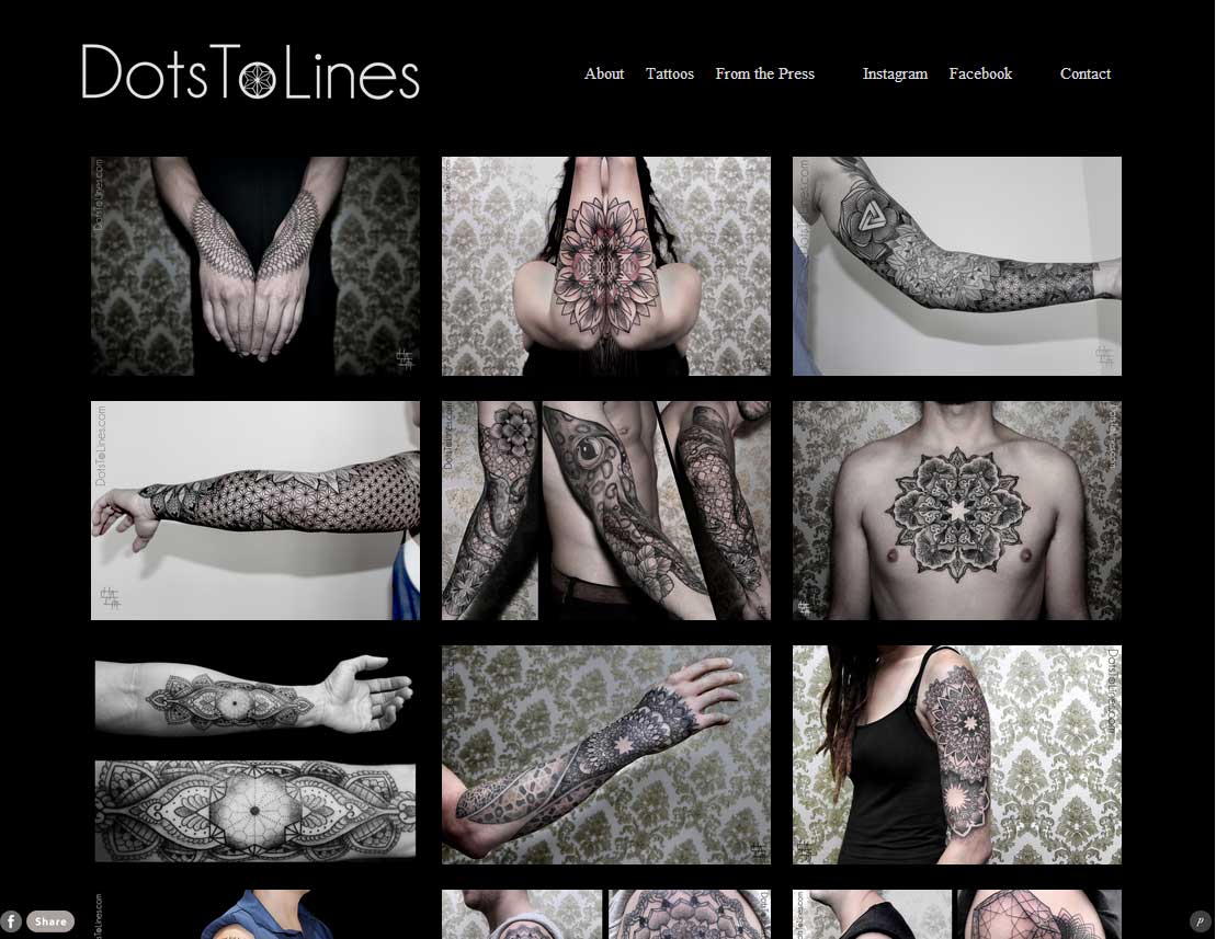 dotstolines tattoos