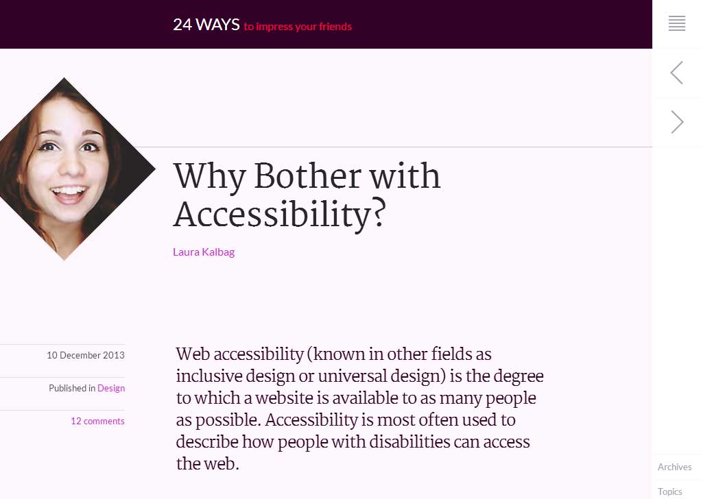 Why Bother with Accessibility? 