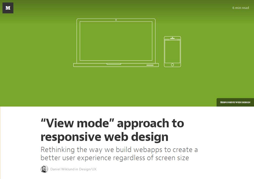 “View mode” approach to responsive web design