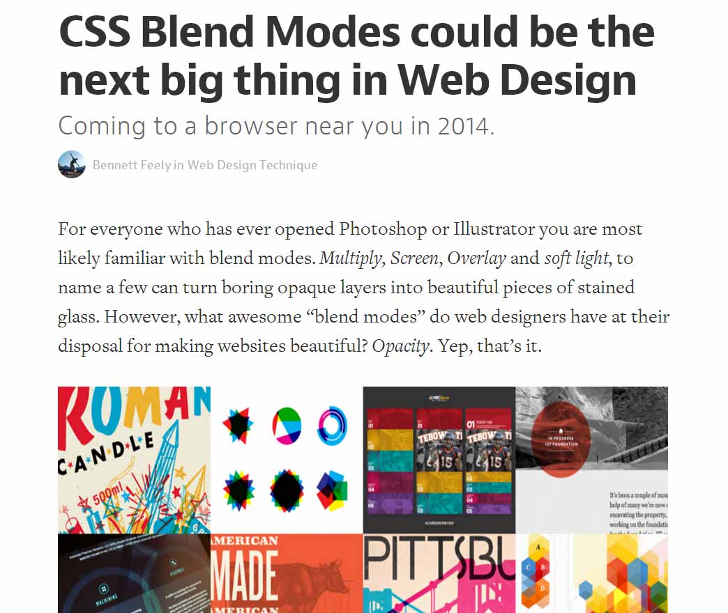 CSS Blend Modes could be the next big thing in Web Design