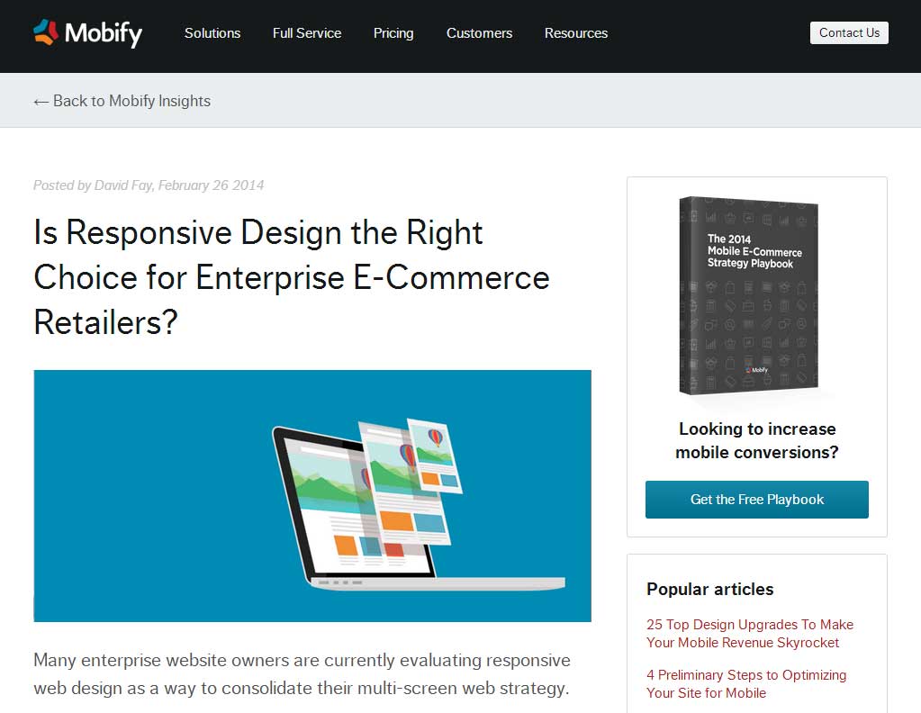 Is Responsive Design the Right Choice for Enterprise E-Commerce Retailers?