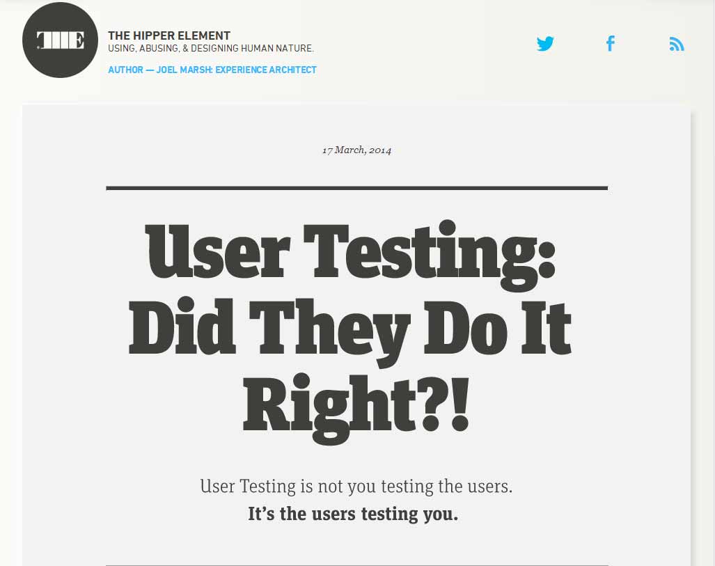 User testing Did they do it right ? 