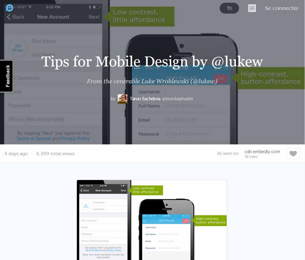Tips for Mobile Design 