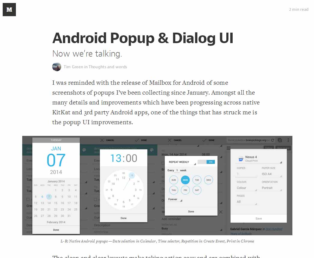 Android Popup & Dialog UI 
