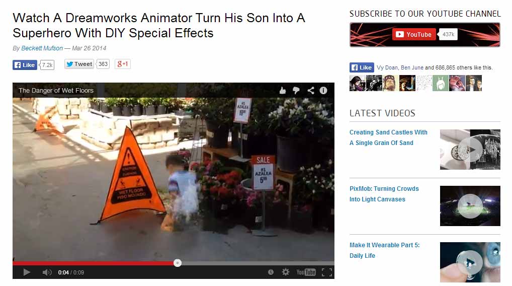 Dreamworks Animator Turn His Son Into A Superhero With DIY Special Effects