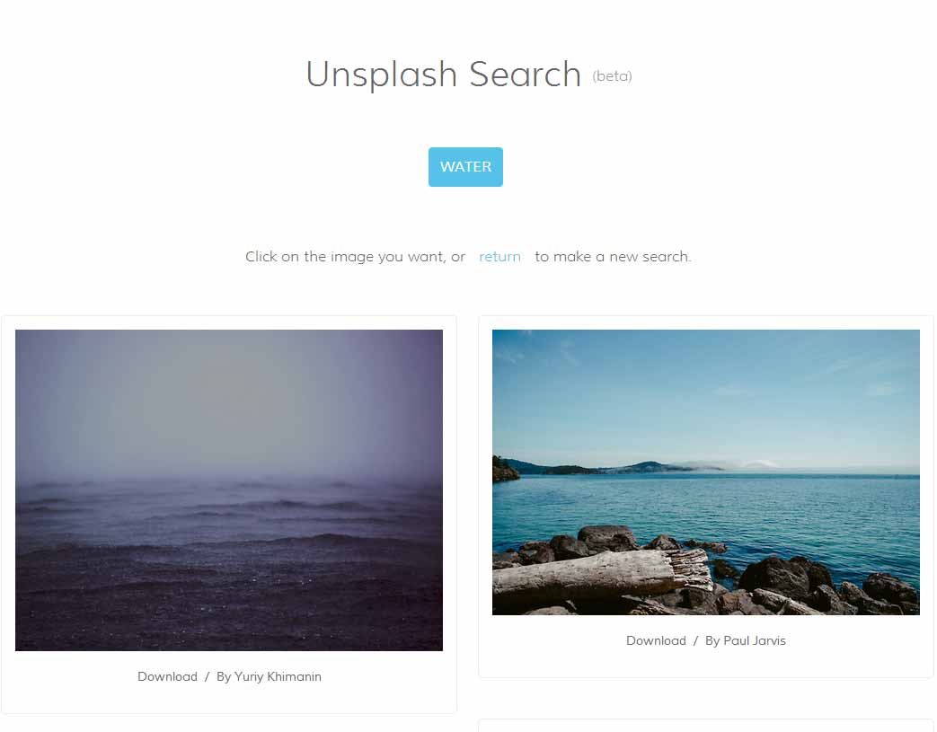 Unsplash Search 