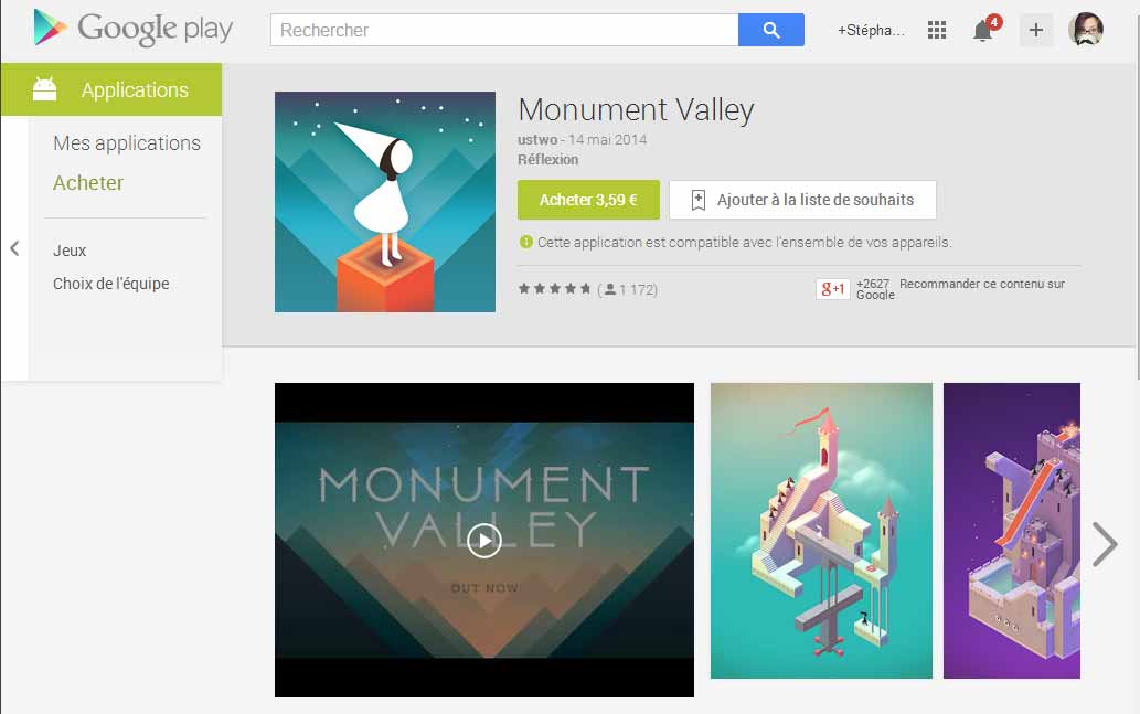 Monument Valley est disponible sur Android :)