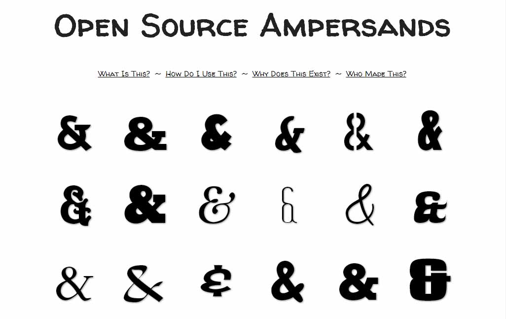 Open Source Ampersands 