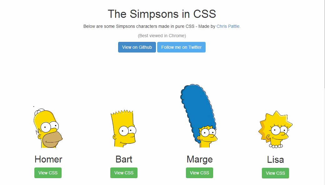  Simpsons in CSS