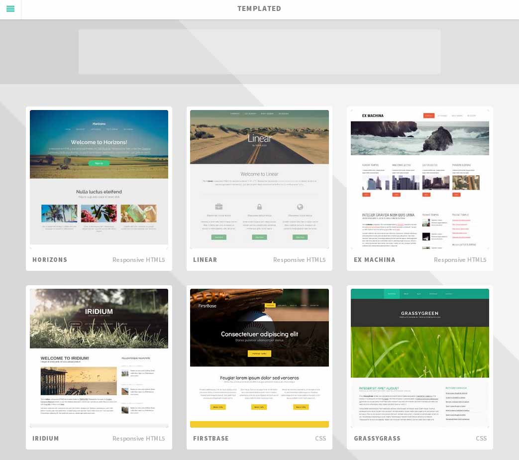 A collection of 841 free CSS and HTML5 site templates