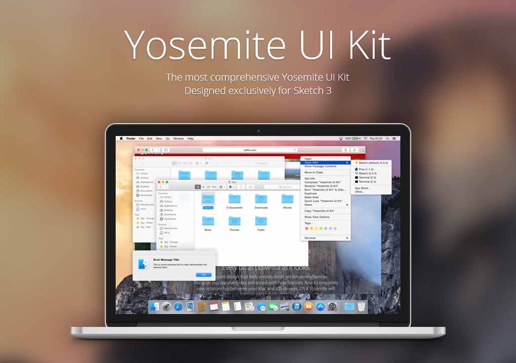 yosemit sketch UI kit