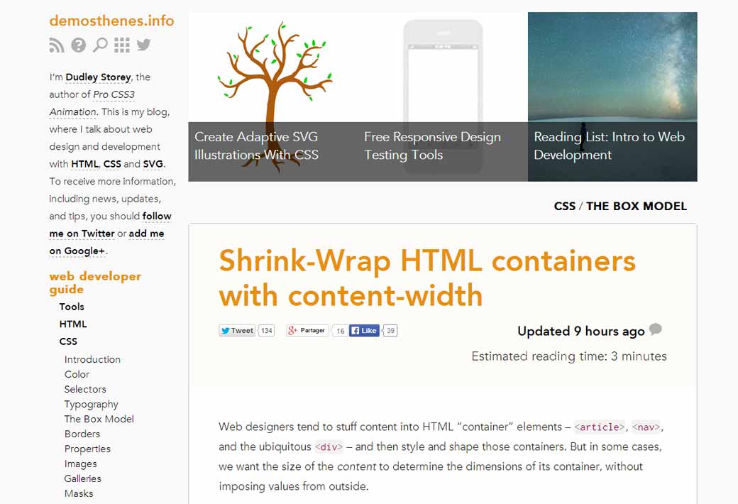Shrink-Wrap HTML containers with content-width