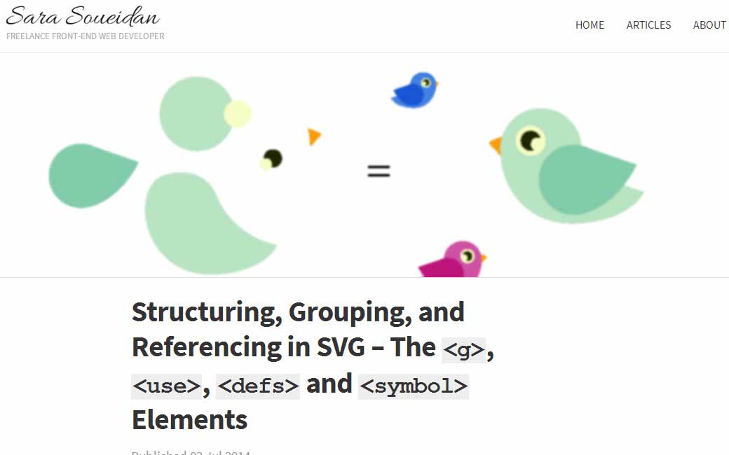 Structuring, Grouping, and Referencing in SVG – The <g>, <use>, <defs> and <symbol> Elements
