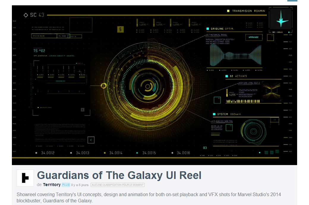 Guardians of The Galaxy UI Reel