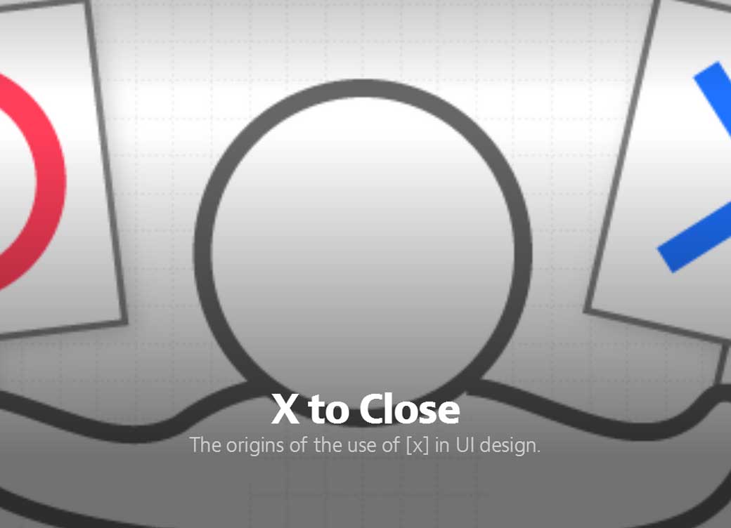 The origins of the use of [x] in UI design