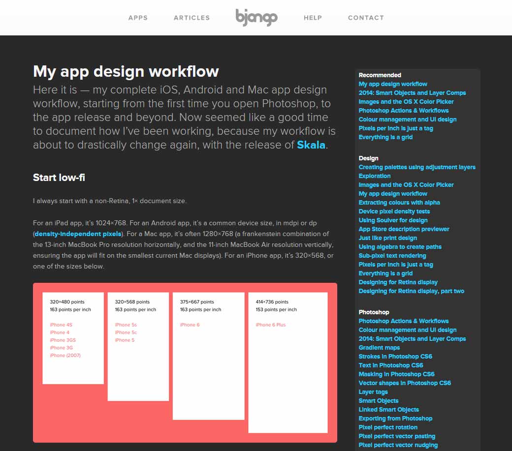 My app design workflow