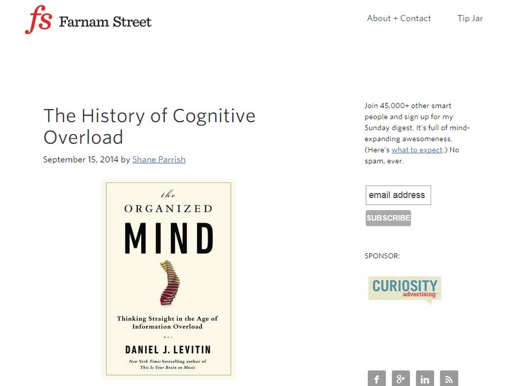 The History of Cognitive Overload 