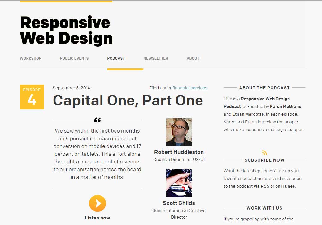 Un podcast qui parle du Responsive Web Design