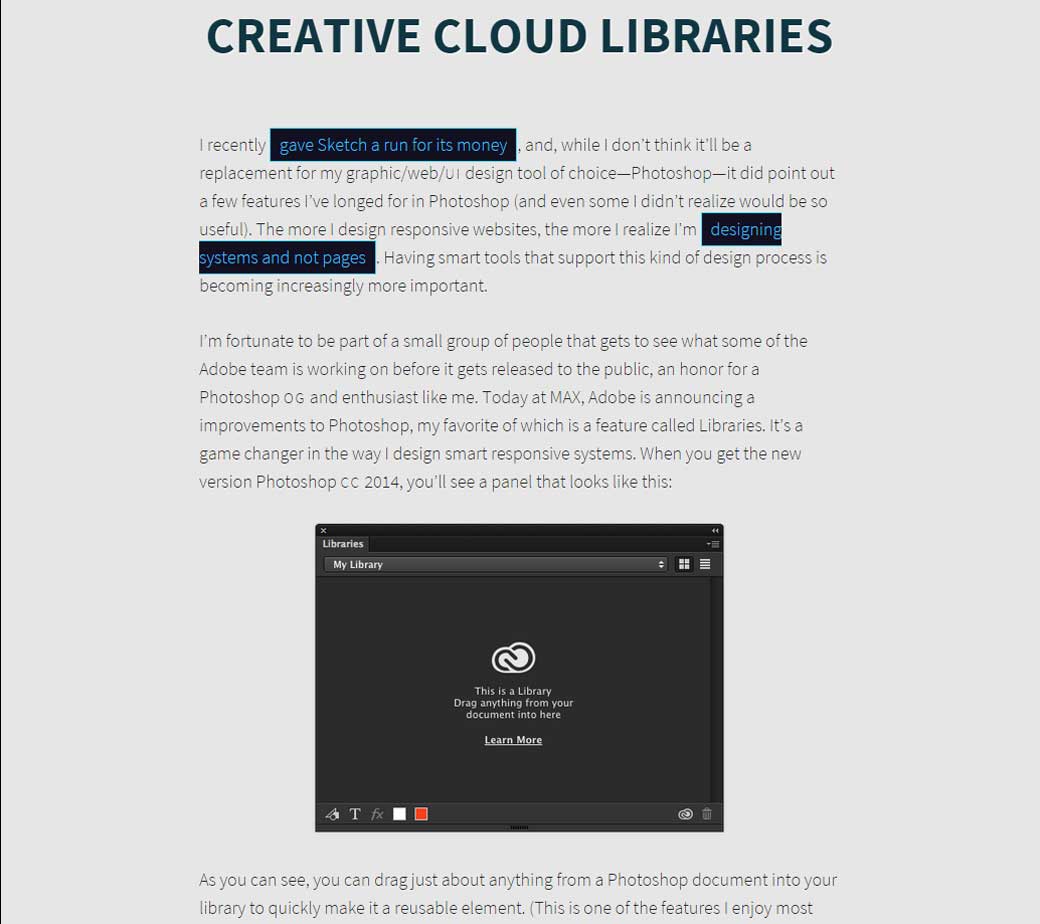 Creative Cloud Libraries