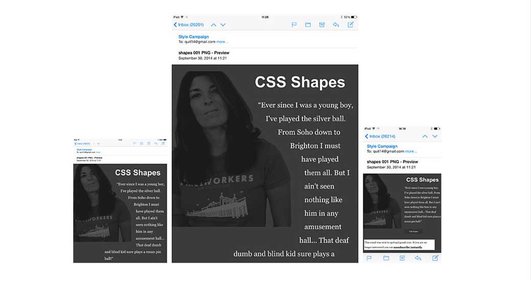 CSS shapes pour les emails
