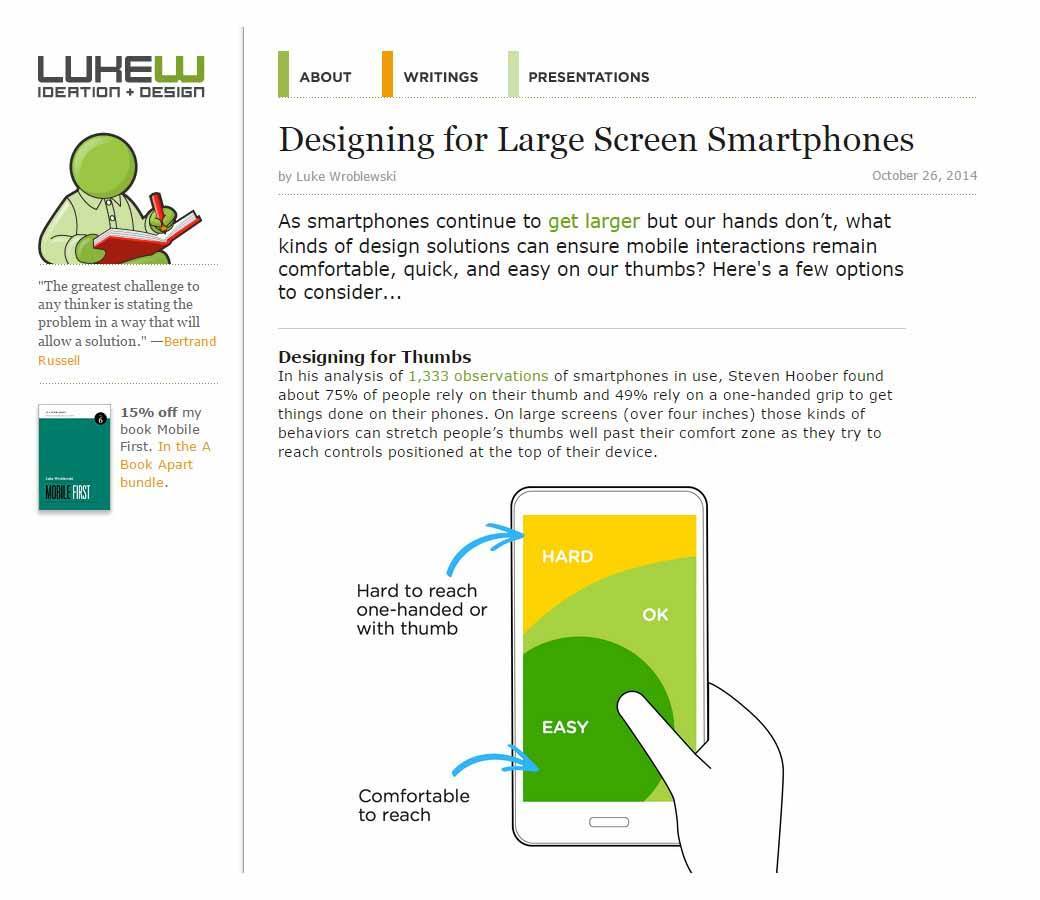 Designing for Large Screen Smartphones