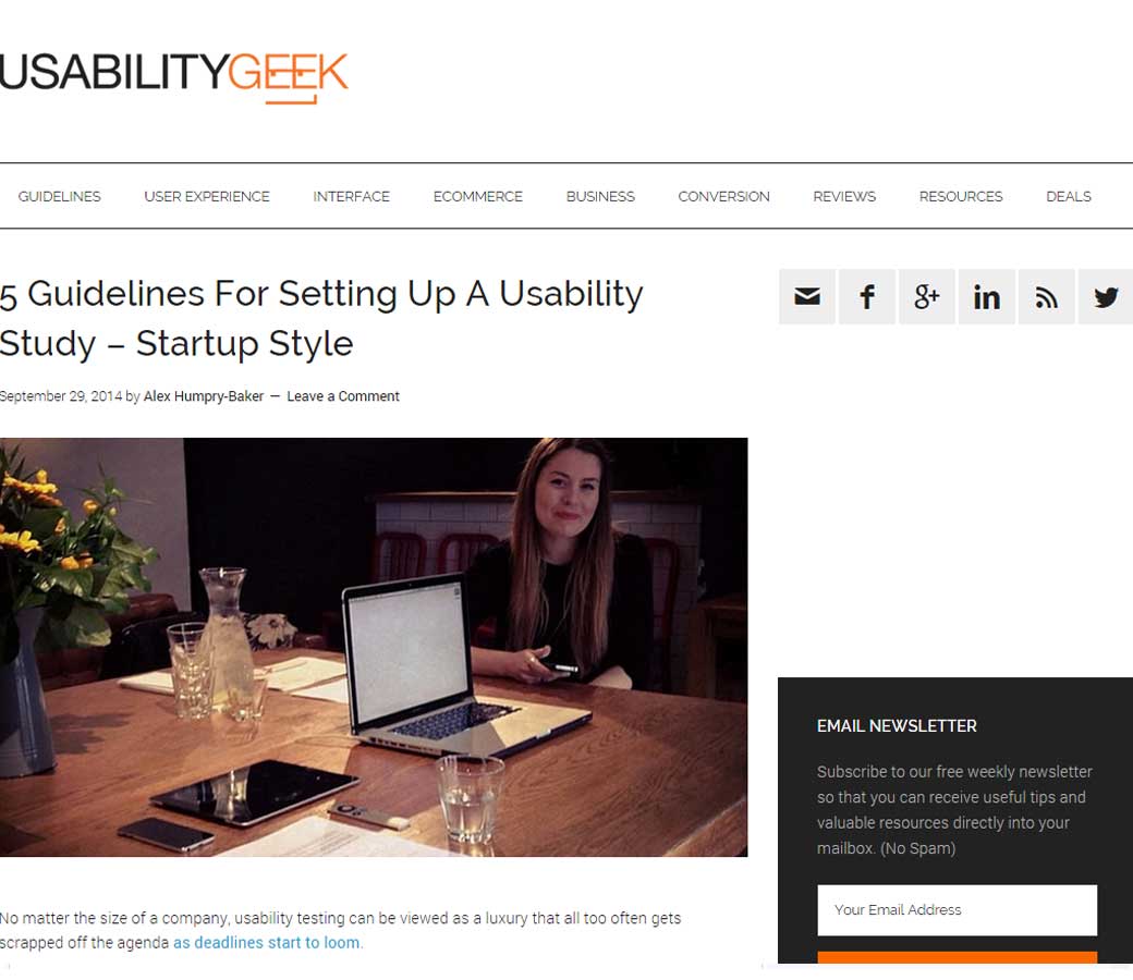 5 Guidelines For Setting Up A Usability Study – Startup Style