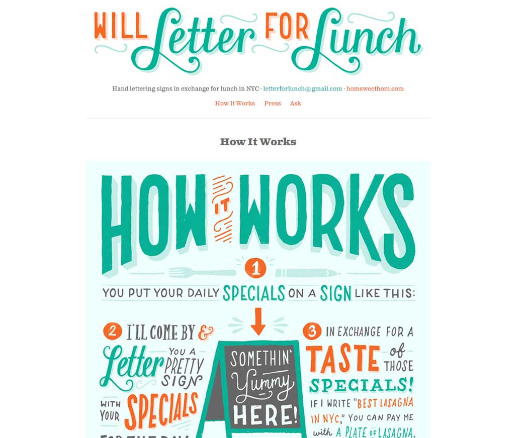 Will letter for lunch