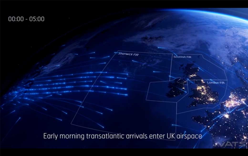 Watch the invisible patterns of air travel over some of the busiest skies in the world