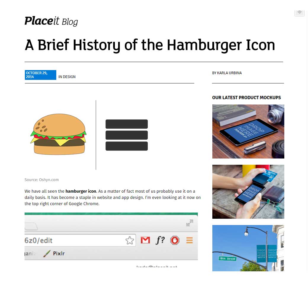 A Brief History of the Hamburger Icon