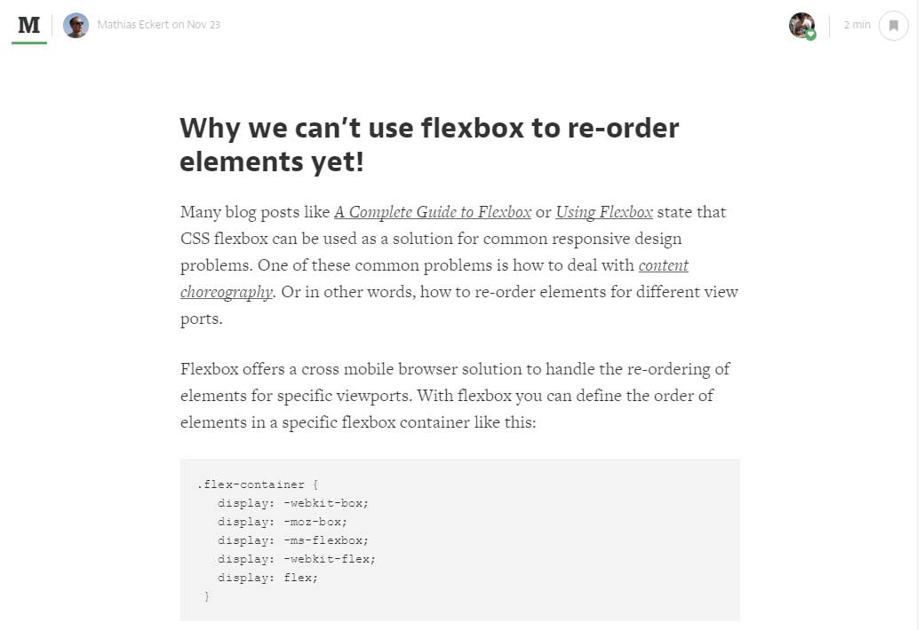 Why we can’t use flexbox to re-order elements yet