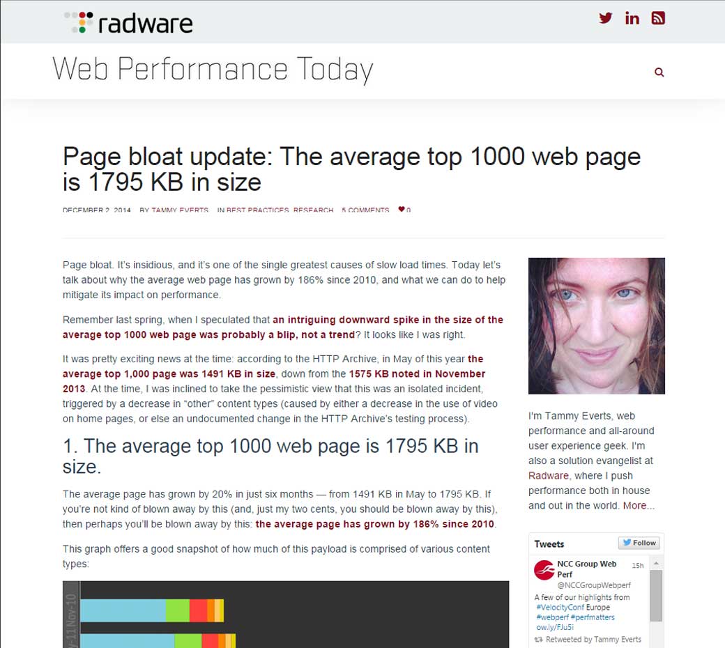 Page bloat update: The average top 1000 web page is 1795 KB in size