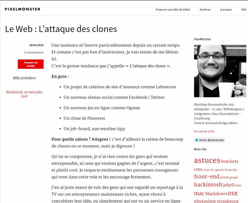 Le Web : L’attaque des clones