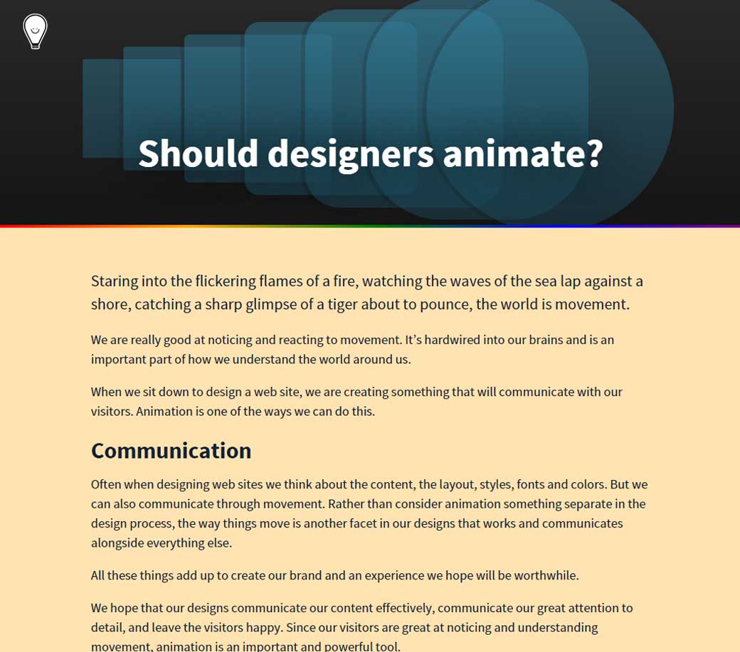 Should designers animate?