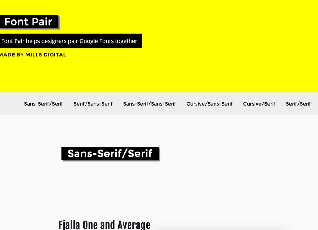 Fontpair Chrome Extension