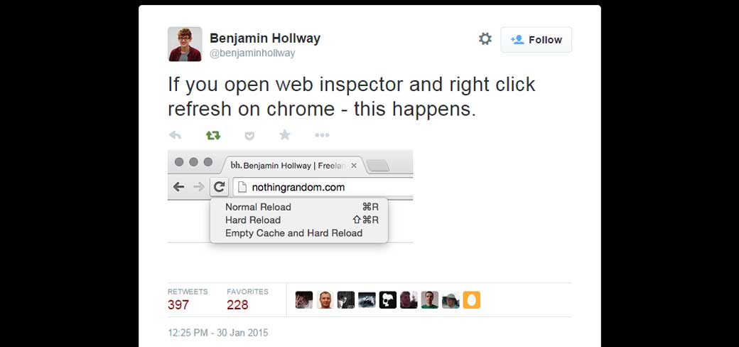 vidage du cache dans Chrome 
