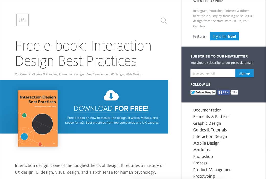 Free e-book: Interaction Design Best Practices
