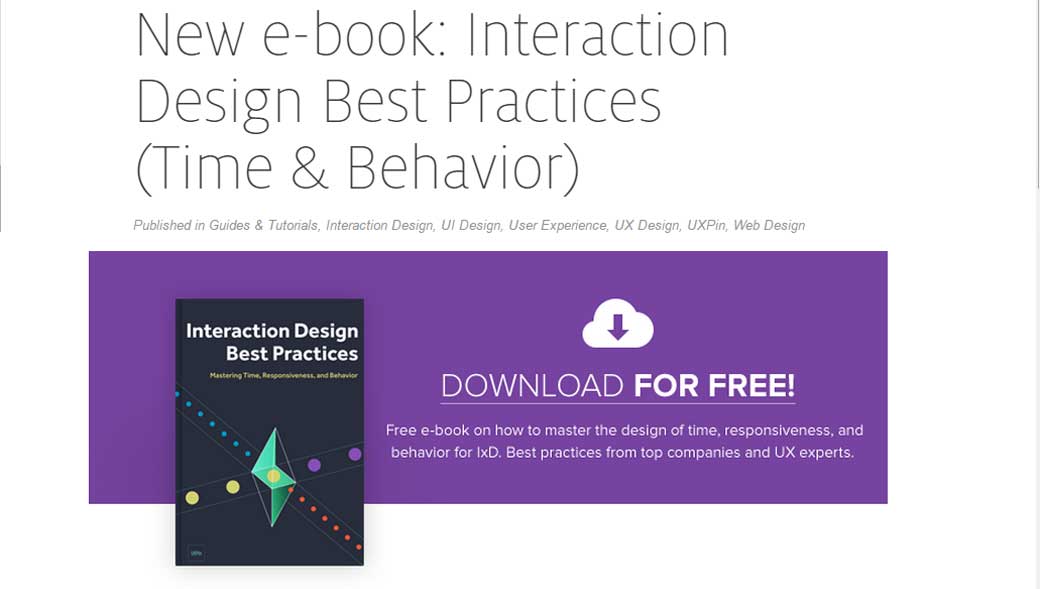 New e-book: Interaction Design Best Practices (Time & Behavior)