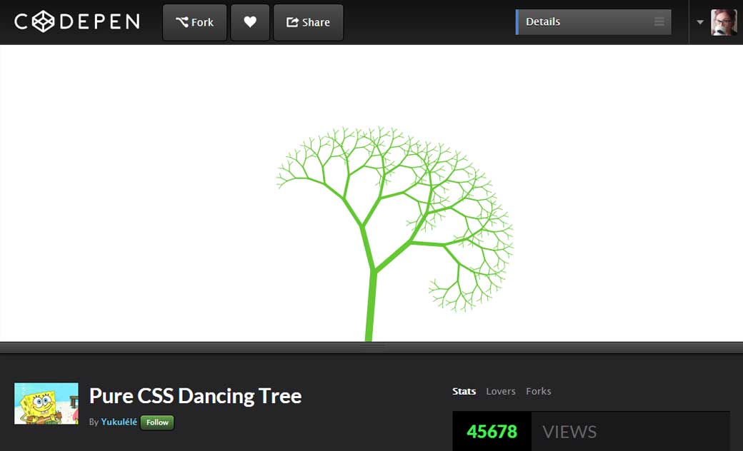  CSS dancing tree