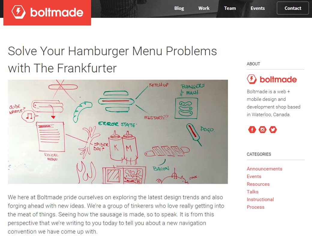 Solve Your Hamburger Menu Problems with The Frankfurter