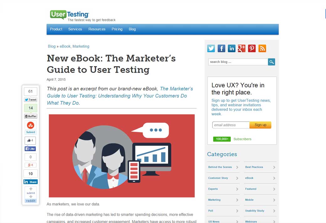 Free ebook: The Marketer’s Guide to User Testing