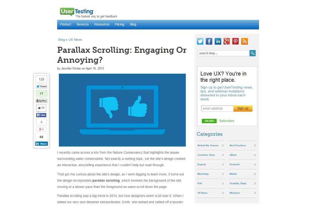 Parallax Scrolling: Engaging Or Annoying?