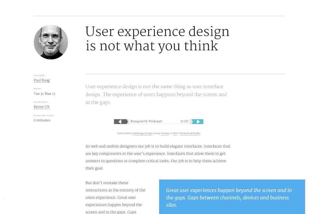User experience design is not what you think