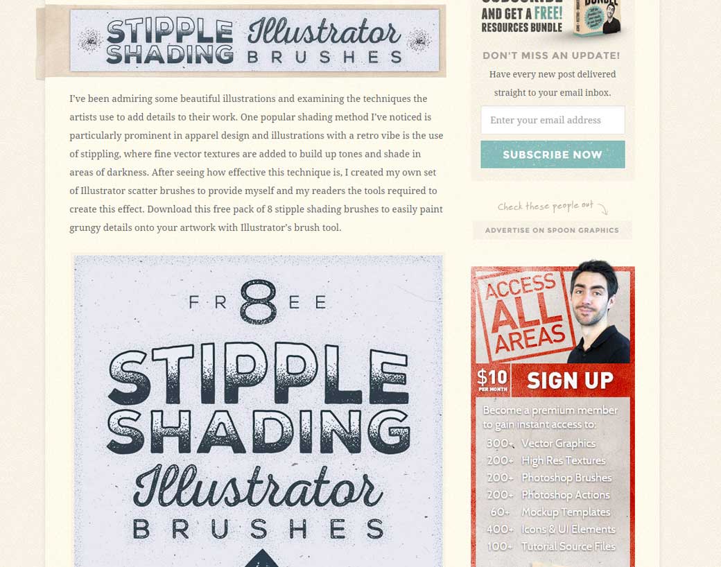 8 Free Stipple Shading Brushes for Adobe Illustrator