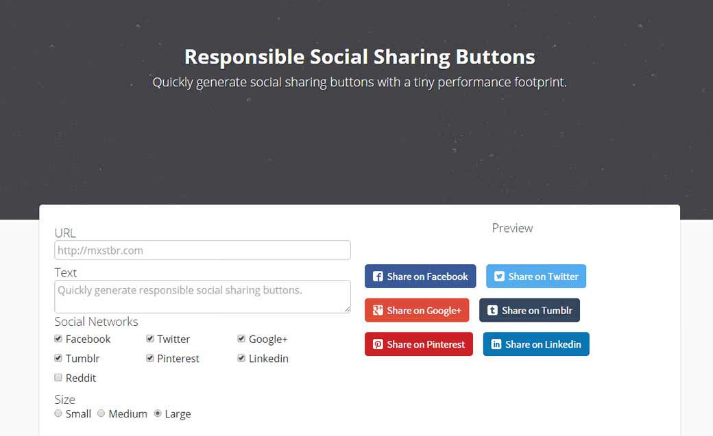 Responsible Social Sharing Buttons