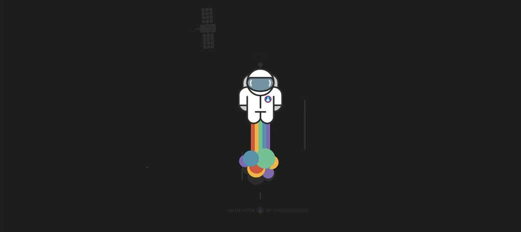 SVG Rainbow Rocket Man