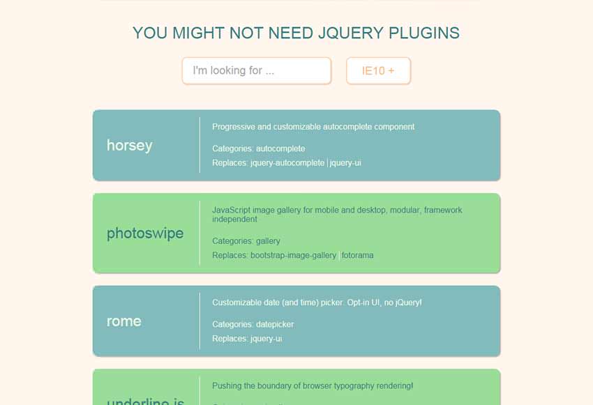 You might not need jQuery Plugins