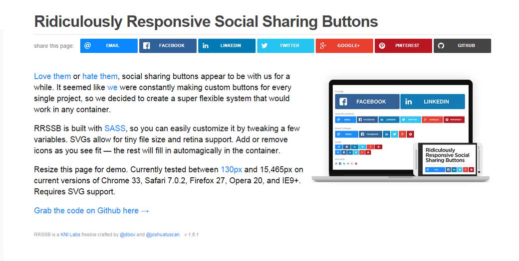 Ridiculously Responsive Social Sharing Buttons